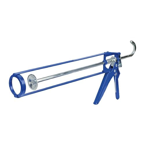 Image of Faithfull Mastic Gun - 425ml Capacity - Metal Frame Skeleton Caulking Gun, 7:1 Thrust Ratio, Ladder Hook & Cleaning Pin, Accepts C20 & C30 Cartridges for Sealants & Adhesives