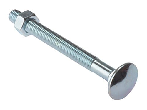 Image of ForgeFix Carriage Bolts | M12 x 100mm | Zinc Plated | Bag 5