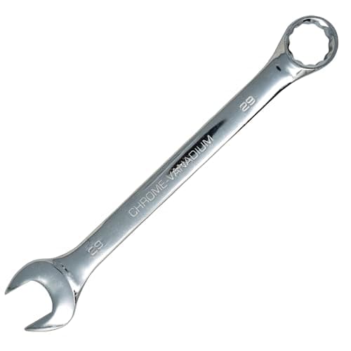 Image of Dapetz ® 29mm Combination Spanner Fixed Head Open End Ring Wrench Mirror Polished Chrome Vanadium Steel Metric Hand Tool Heavy Duty