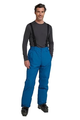 Image of Mountain Warehouse Dusk II Mens Ski Pants - Warm Padded Fleece Lined Trousers, Thermal Tested -20 °C & Snowpoof - Winter Skiing, Winter Sports, Walking Blue M