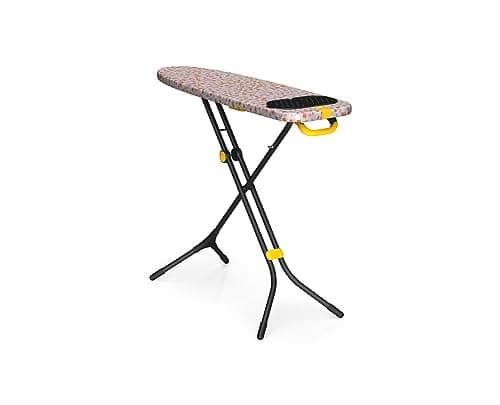 Image of Joseph Joseph Glide Ironing Board 110 x 33cm with Compact Adjustable Legs and Integrated Heat Resistant Steam Iron Rest, Printed Cotton cover, Peach Blossom