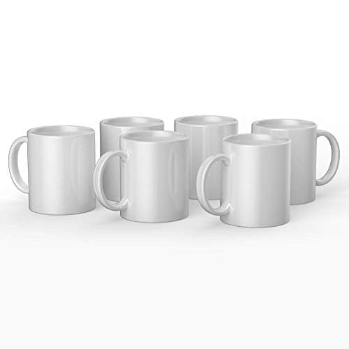 Image of Cricut Blank Mugs White 355ml (12oz) 6 x Infusible Ink Sublimation Mugs for use Mug Press Infusible Ink 2008942
