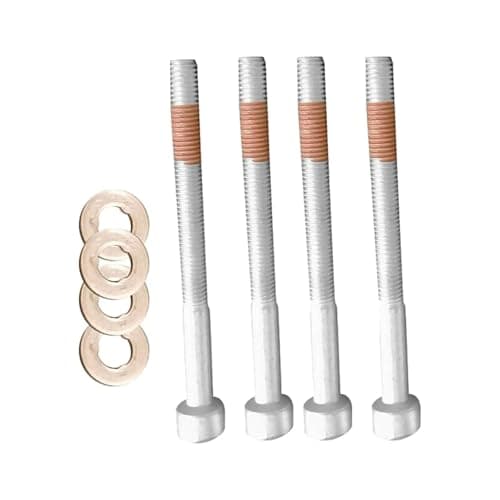 Image of AUIOBAHN Hose Fitting Connector 4x Injector Bolt And Washer Seal Set A6110170060 A0039904012 611 990 01 22 Fit For Mercedes-benz Sprinter Vito C-class A-class