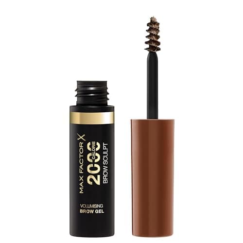 Image of Max Factor 2000 Calorie Volumising Brow Sculpt Gel, Long-Lasting, Plumped & Fuller-Looking Brows, Waterproof, Smudge-Proof, Shapes & Intensifies, 003 Brown, 4.5ml