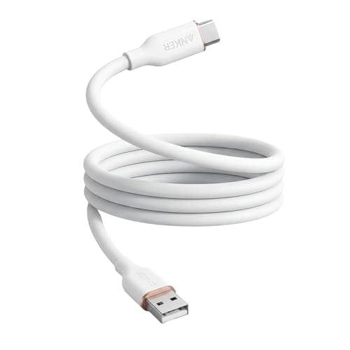 Image of Anker usb c charger cable,6ft usb a to usb c soft silicone cable,type c fast charge for iPhone 15 16 17 pro max Samsung Galaxy and More
