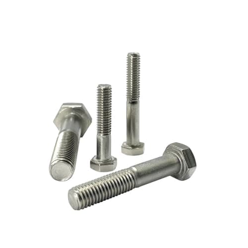 Image of 10x 1/4" UNF x 3" UNF Part Threaded Bolts, Fine Thread, A2 Stainless Steel, Imperial Sizes High Strength, Corrosion Resistant Fasteners