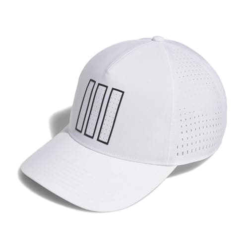 Image of adidas Men's 3-Stripes Tour HAT, White, S-M