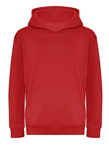Image of AWDis Just Hoods JH201J Kids Organic Hoodie - Fire Red - 12-13 Years