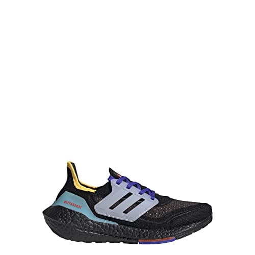 Image of Adidas Unisex-Child Ultraboost 21 Running Shoes, Core Black/Cloud White/Pulse Aqua, 4.5 UK
