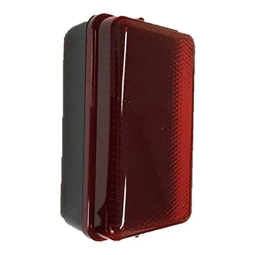 Image of 230V IP54 5W LED Security Amenity Bulkhead Black Base with Red Diffuser