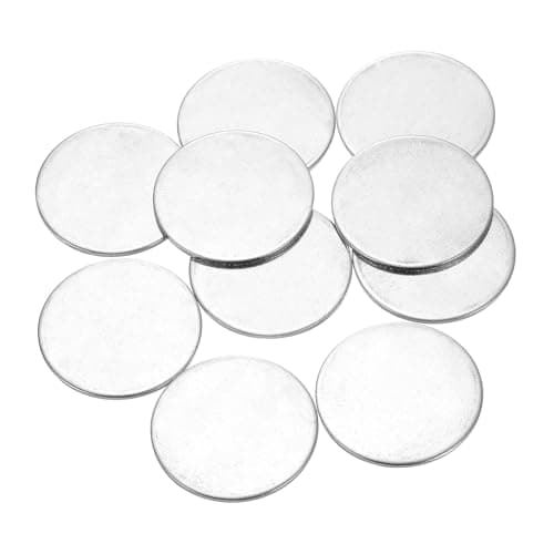 Image of sourcing map 40Pcs Stainless Steel Disc, 1 3/16"(30mm) Dia 0.08"(2mm) Thick 304 Stainless Steel Flat Round Sheet Blank Round Circle Plate for Crafts Metal Stamping and Jewelry Making