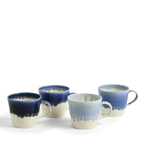Image of Royal Doulton 1815 Pacific Glaze Mug 400ml 13.5oz Blue Set of 4
