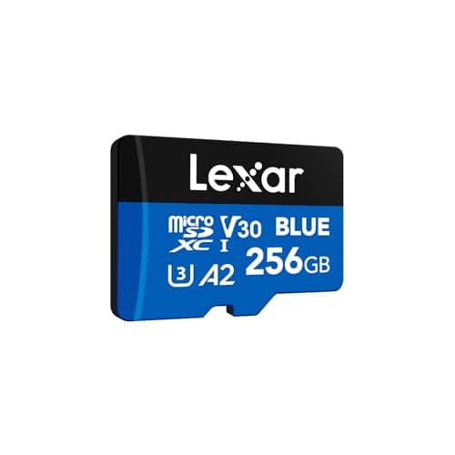 Image of Lexar Blue Micro SD Card 256GB, up to 160MB/s Read, microSDXC UHS-I Card, Class 10, U3, V30, A2, Full-HD & 4K Video, High-Speed Memory Card for Smartphones/Tablets/Action Cameras