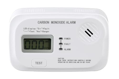 Image of Carbon Monoxide Detector, EN50291 Certified Carbon Monoxide Alarms for Home with LCD Display, 10-Year Sensor Life CO Alarm, 2 AA Batteries Powered Portable Carbon Monoxide Detector for Camping, Travel