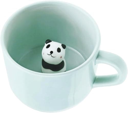 Image of Itian Ceramic Mugs, Cute Panda Cat Mug, Ceramic Coffee Mug with Lid, 3D Animal Mugs, Milk Tea, Novelty Mug for Weddings, Birthdays, Christmas, Gifts for Kids, 230ml
