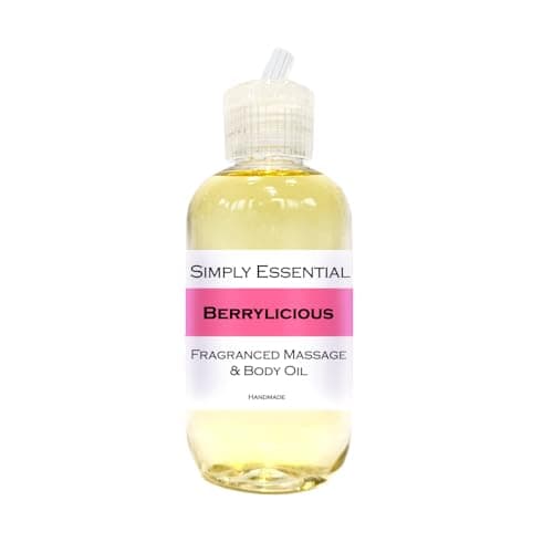 Image of Simply Essential Berrylicious Scented Massage Oil 100ml Rich Berry Body Oil for Daily Skin Hydration | Perfect for Romantic Date Nights and Intimate Moments for Couples