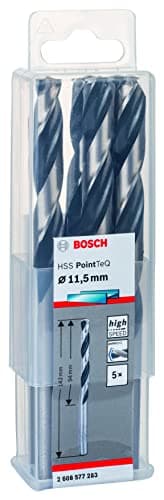 Image of Bosch Professional 5-piece PointTeQ HSS Twist Drill Bit (for Metal, 11.5 x 94 x 142 mm, Drill Driver Accessories)