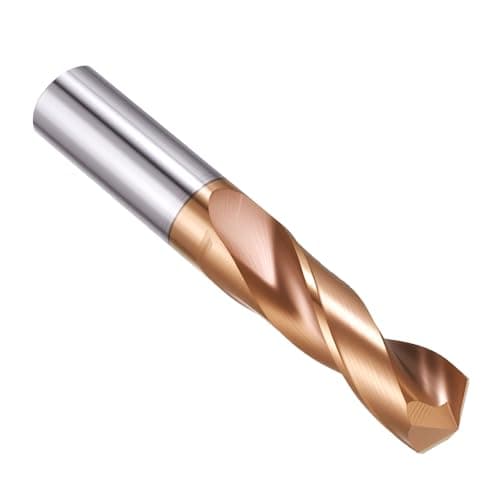 Image of PATIKIL 12.1mm Drill Bit, Carbide Twist Jobber Bits Straight Shank 130° for Drilling Hard Metal Alloy Steel Stainless Steel Titanium Alloys - 1 Pack