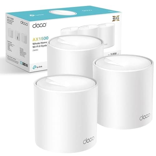 Image of TP-Link Deco X10(3-pack) AX1500Mbps Whole Home Mesh WiFi 6 System, Coverage up to 5600ft²,Easy Setup, WiFi Mesh System, Wi-Fi Router, Extender Booster, Gaming&4K, Easy Setup, Alexa & Google Home