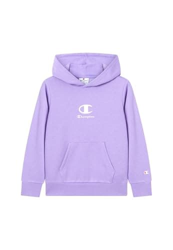 Image of CHAMPION Boys’ Fleece Hoodie, hooded sweatshirt, ultra-light compact fleece, superior thermal comfort, standard fit, logo on the chest