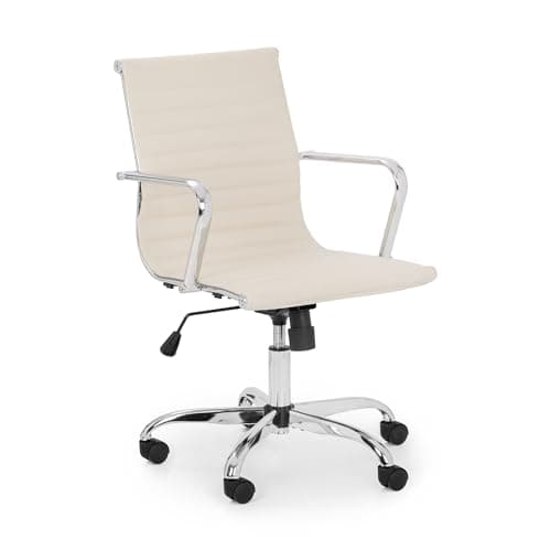 Image of Julian Bowen Gio Office Chair - Ivory & Chrome Chairs