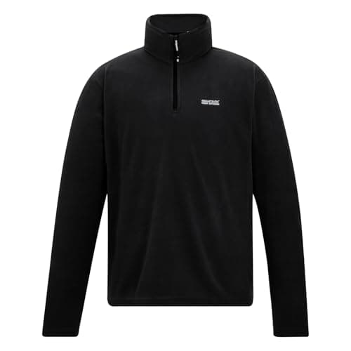 Image of Regatta Mens Thompson Fleece Anti-Pill Midlayer Top Black