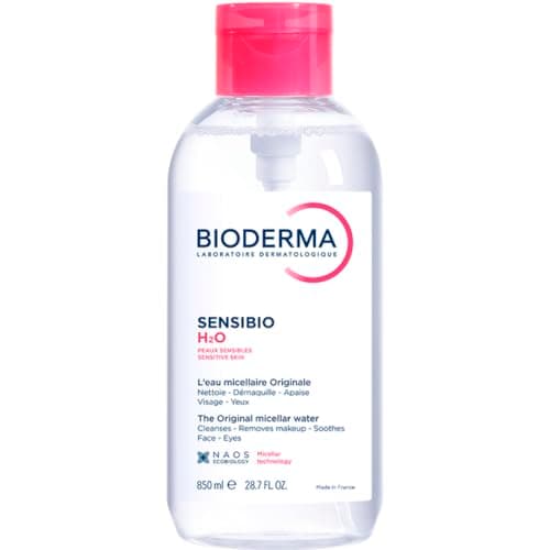 Image of Bioderma Sensibio H2O Reverse Pump - Soothing Micellar Water Protects Dry & Sensitive Skin, Cleanser Removes Impurities, Pollution & Pollen, Gentle Makeup Remover, 850ml