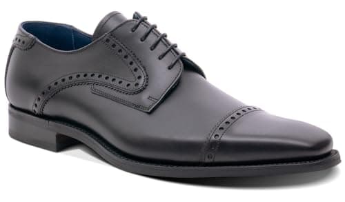 Image of BARKER Stewart Men's Lace Up Oxford Dress Shoes Brogues Derbys Black