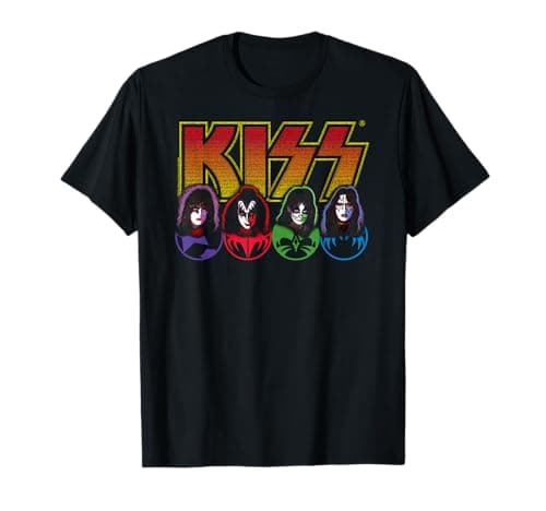 Image of Official KISS Vintage Logo Retro Rock Band T-Shirt