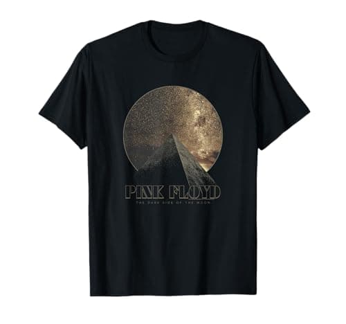 Image of Pink Floyd The Dark Side of the Moon Pyramid Circle T-Shirt