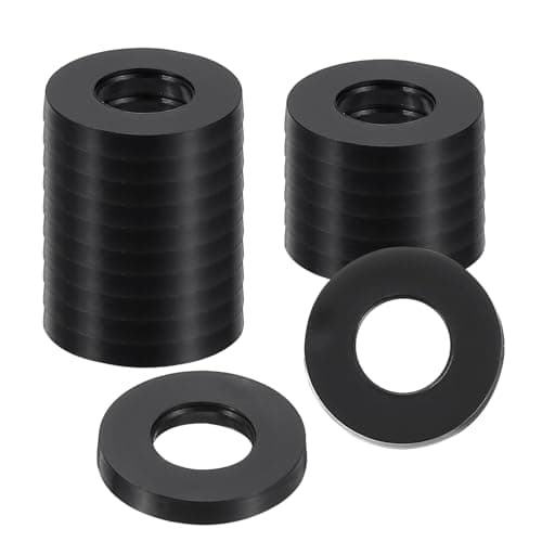 Image of sourcing map 18Pcs Rubber Washers, 5/8 OD x 5/16 ID x 0.09" Thickness Flat Washers for Bolts Spacers, Shower Head, Plumbing, Hose Connecting
