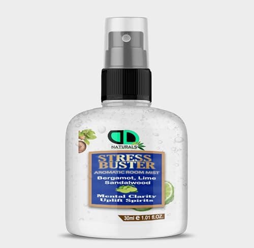Image of Stress Buster Aromatic Room Spray | Air Freshener for Home, Car & Office, Long-lasting Fragrance, Smoke free, Non-Toxic, Pillow Mist Spray 30ml ((Lime, Bergamot and Sandalwood)