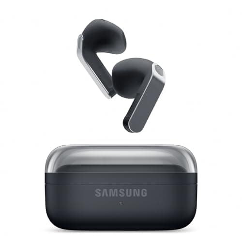 Image of Samsung Galaxy Buds4, Wireless Bluetooth Earbuds, Real Metal Blade, 1-Way Speaker, 24-bit / 96 kHz Ultra Codec, 360 Audio, ANC, Black, 2 Year Extended Warranty (UK Version)