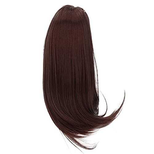 Image of Doll Wig, Doll Hair Long Winky 1/3 Doll Wig Heat Resistant Hair for Dolls Easy Styling Doll Hair for Crafts for 21 to 24cm Head Circumference Dolls Enjoy DIY Small Doll Wig(Brown)