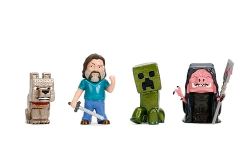 Image of Jada Toys Minecraft Movie Figure (1 Piece) - 1 of 4 Collectible Metal Figures (Steve, Malgohsa, Wolf, Creeper) for Fans and Children from 8 Years, Random Selection, 6.5 cm, Wave 5