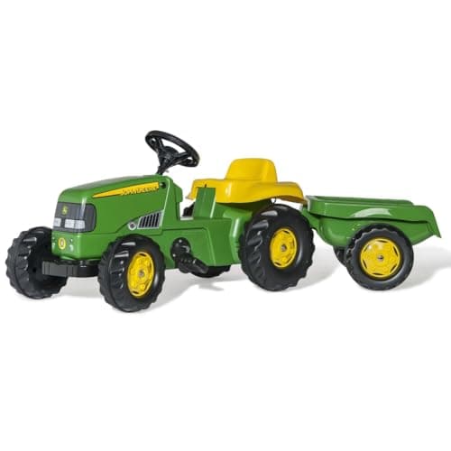 Image of John Deere Rolly Kids Pedal Tractor with Trailer