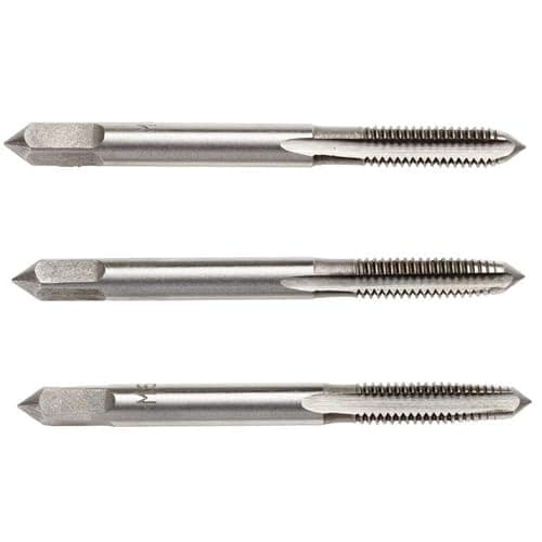 Image of M6 x 1 Metric Tap Set - HSS Hand Taps, Includes 1st, 2nd & 3rd Cut (3 Pieces)