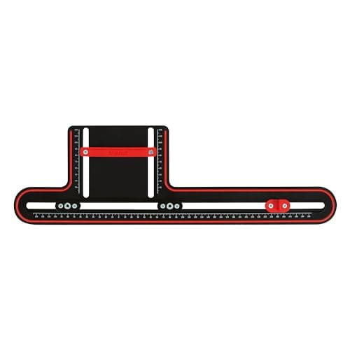 Image of Trend Cabinet Hardware Drilling Jig, for Accurate Handle and Knob Installation, Self-Centring Scales, Adjustable Top Guide 30-120 mm, Edge Guide for Doors up to 600 mm Wide, CAB/JIG/A