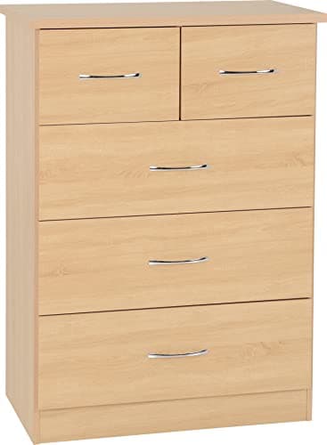 Image of Seconique Nevada 3+2 Drawer Chest in Sonoma Oak Effect
