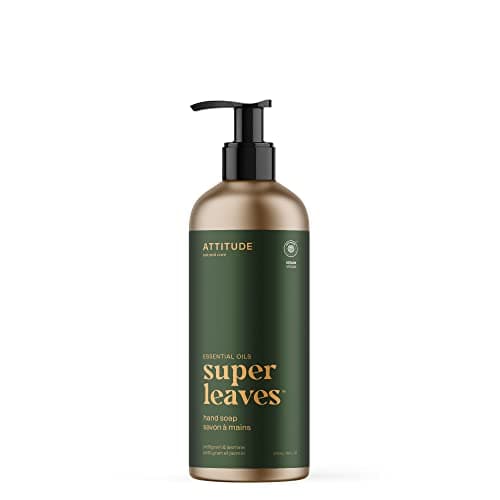 Image of ATTITUDE Hand Soap, EWG Verified, Plant and Mineral-Based Ingredients, Vegan Personal Care Products, Refillable Aluminum Bottle, Petitgrain and Jasmine, 473 ml