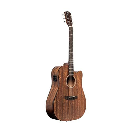 Image of J.N Guitars DOV-DCFI Cutaway Solid Mahogany Natural Electro Acoustic Guitar