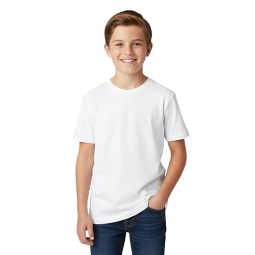 Image of A2Z 4 Kids Boys T Shirts Plain Black T Shirt Soft - T Shirt PL White 3-4