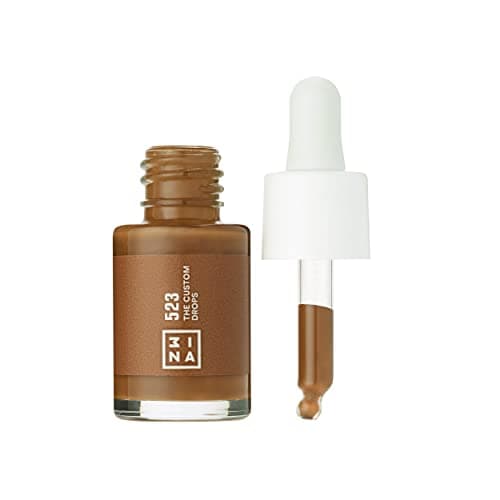 Image of 3INA MAKEUP - The Custom Drops 523 - Brown Foundation Drops Mixer to match Make-up Skin Tone - Long-lasting Formula - Mattifying Effect - Oil-free - Matte finish - Vegan - Cruelty Free