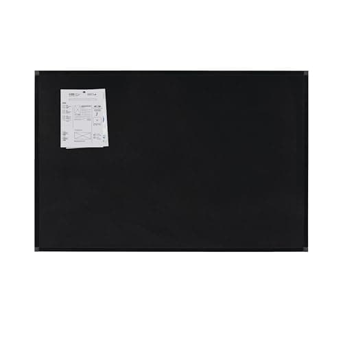 Image of Bi-Office New Generation A9 Felt Notice Board, Black Surface, Black Frame 1200x900 mm