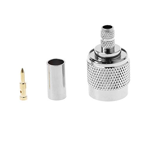 Image of TNC Male Plug RF Coax Connector Crimp Nickelplated For Cable RG58 RG142 RG400 LM