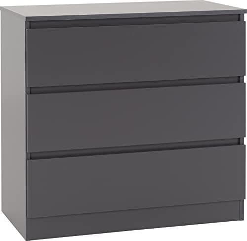 Image of Seconique Malvern 3 Drawer Chest in Grey