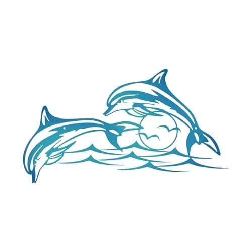 Image of Resama Dolphin Metal Wall Decor – Nautical Wall Sculpture for Bathroom and Home – Durable Marine Animal Art, Ocean Fish Wall Hanging, Dolphin Wall Art, Coastal Decor & Unique Gift Idea (Blue)