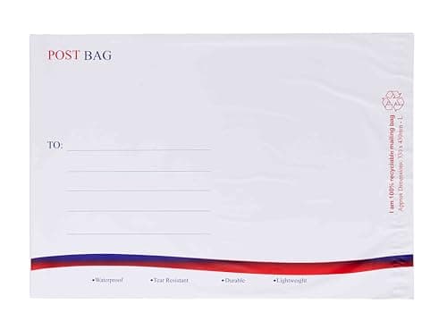 Image of Polythene Postal Mailing Bags Pack of 50 Peal 'n' Seal Post Mail Bags (330mm X 430mm)
