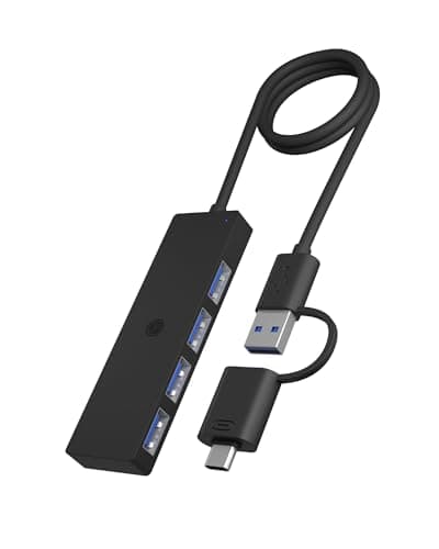 Image of ICY BOX USB 3.0 HUB (4 in 1) with 4 USB-A Ports, USB Adapter, USB-C and USB-A Port, Multiport, USB 3.0 Hi-Speed Thief, IB-HUB1424-C3