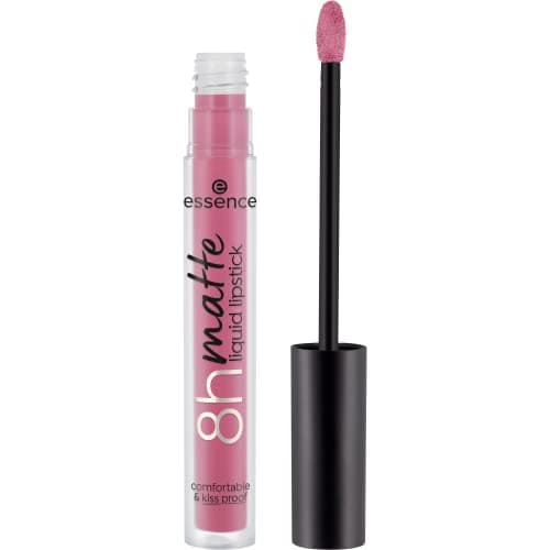 Image of Essence 8h Matte Liquid Lipstick, No. 05, Pink, Long-Lasting, Quick-Drying, Vegan, Waterproof, Oil-Free, Alcohol-Free, Pack of 1 (2.5 ml)